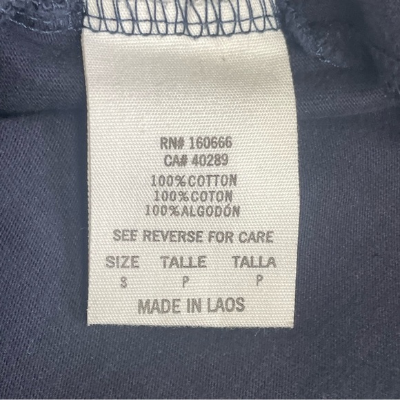 Atlanta Braves New Era Golf T-Shirt Small Embroidered Front Baseball Navy White - Picture 6 of 9